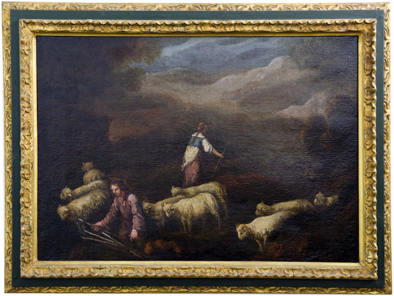 FRANCISCO DE ANTOLINEZ Y SARABIA. Óleo sobre lienzo. ""Escena Bíblica" FRANCISCO DE ANTOLINEZ Y SARABIA. Óleo sobre lienzo. ""Escena Bíblica"
