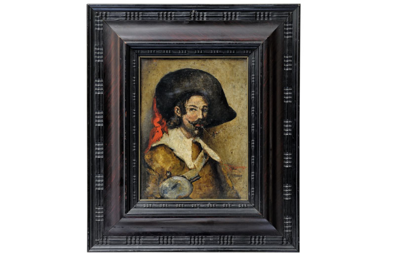 FRANCISCO DOMINGO MARQUÉS. Óleo sobre lienzo. ""Mosquetero" FRANCISCO DOMINGO MARQUÉS. Óleo sobre lienzo. ""Mosquetero"