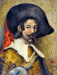 FRANCISCO DOMINGO MARQUÉS. Óleo sobre lienzo. ""Mosquetero"