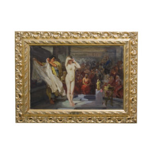 FRANCISCO RODRÍGUEZ SÁNCHEZ CLEMENT. Óleo sobre Lienzo. "El Juicio de Friné".
