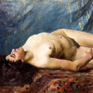 FRANCISCO SORIA AEDO. Óleo sobre Lienzo. "Desnudo"