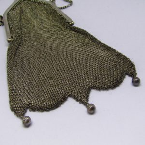 Franz Bahner. Bolso de noche en malla de plata. Düsseldorf, ca. 1895