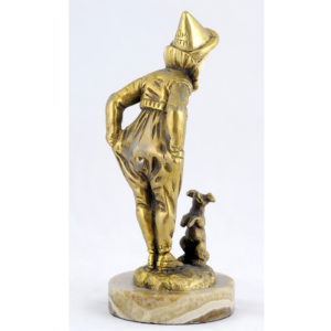 George Omerth. CRISOELEFANTINA EN BRONCE DORADO ""ORMOLÚ"" Y MARFIL