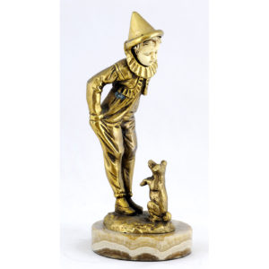 George Omerth. CRISOELEFANTINA EN BRONCE DORADO ""ORMOLÚ"" Y MARFIL