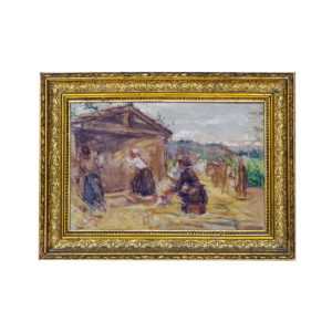 GONZALO BILBAO MARTÍNEZ. Óleo sobre Lienzo. "Campesinas".