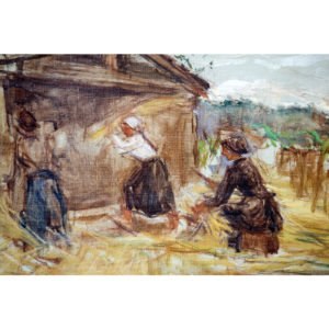 GONZALO BILBAO MARTÍNEZ. Óleo sobre Lienzo. "Campesinas".