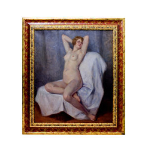 GONZALO BILBAO MARTÍNEZ. Óleo sobre lienzo. "Desnudo"