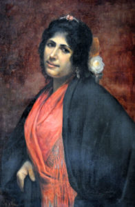 GONZALO BILBAO MARTÍNEZ. Óleo sobre lienzo. ""Gitana"