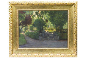 GONZALO BILBAO MARTÍNEZ. Óleo sobre lienzo. ""Jardín"