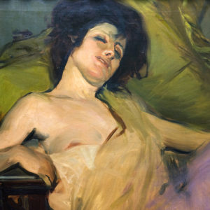 GONZALO BILBAO MARTÍNEZ. Óleo sobre lienzo. "La Perezoza"