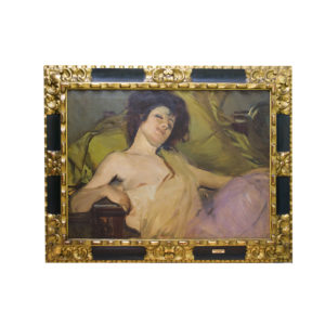 GONZALO BILBAO MARTÍNEZ. Óleo sobre lienzo. "La Perezoza"