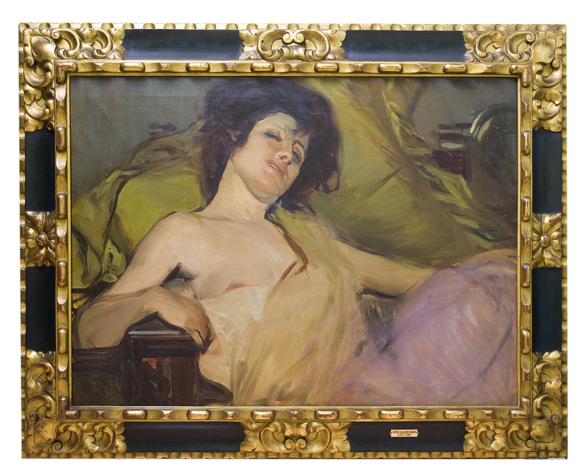 GONZALO BILBAO MARTÍNEZ. Óleo sobre lienzo. "La Perezoza" GONZALO BILBAO MARTÍNEZ. Óleo sobre lienzo. "La Perezoza"
