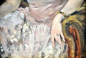 GONZALO BILBAO MARTÍNEZ. Óleo sobre lienzo. ""Retrato de dama"
