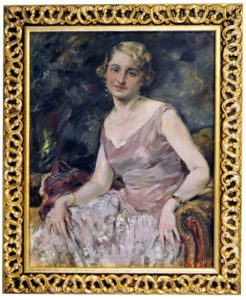 GONZALO BILBAO MARTÍNEZ. Óleo sobre lienzo. ""Retrato de dama"