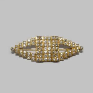 Gregory. Broche de Oro de 18k. Con 82 Diamantes Naturales, talla Brillante, de 3,81 ct. (F-G/VVS)