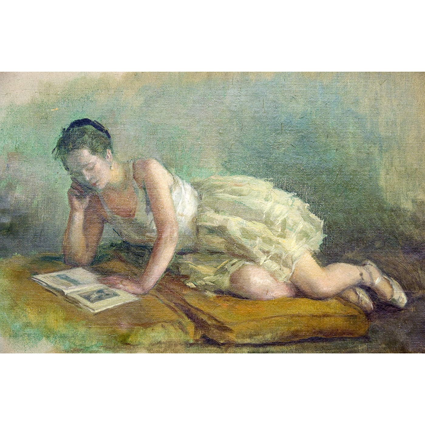 GUILLERMO VARGAS RUIZ. Óleo sobre lienzo. "Bailarina". GUILLERMO VARGAS RUIZ. Óleo sobre lienzo. "Bailarina".