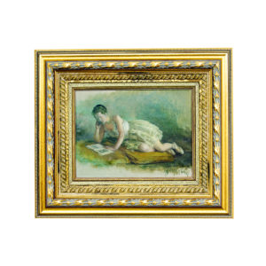 GUILLERMO VARGAS RUIZ. Óleo sobre lienzo. "Bailarina".