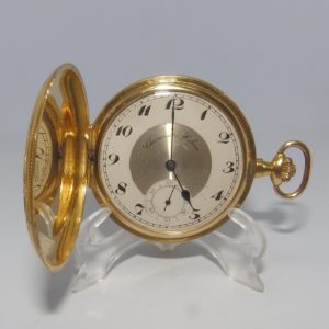 HALCON (Suiza). Reloj de Bolsillo, saboneta y remontoir. Oro 18k. Ca. 1900.