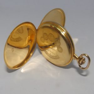 HALCON (Suiza). Reloj de Bolsillo, saboneta y remontoir. Oro 18k. Ca. 1900.