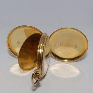 HALCON (Suiza). Reloj de Bolsillo, saboneta y remontoir. Oro 18k. Ca. 1900.