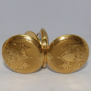 HALCON (Suiza). Reloj de Bolsillo, saboneta y remontoir. Oro 18k. Ca. 1900.