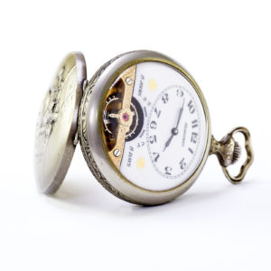 HEBDOMAS. Reloj de Bolsillo, Lepine, remontoir, Ocho días Cuerda. Suiza, ca. 1900