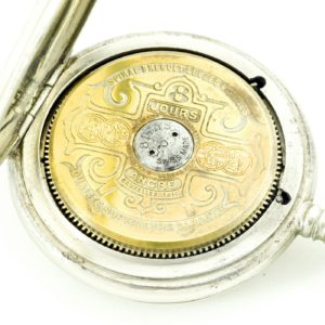 HEBDOMAS, Suiza, ca. 1915. Reloj de bolsillo 8 DÍAS CUERDA, saboneta y remontoir.