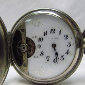 HEBDOMAS, Suiza, ca. 1915. Reloj de bolsillo 8 DÍAS CUERDA, saboneta y remontoir.
