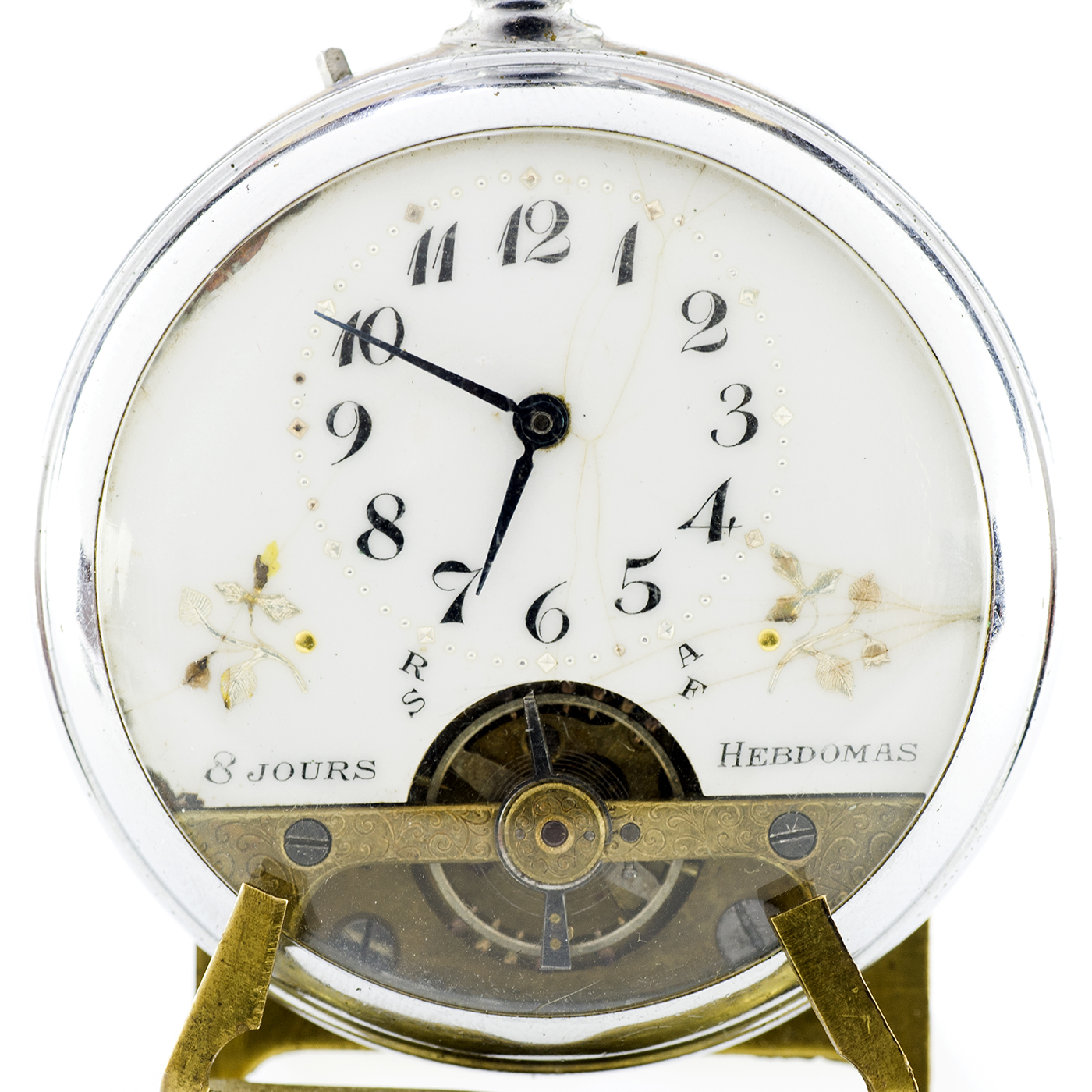 Hebdomas (Suiza). Reloj de Bolsillo lepine, remontoir, "Ocho Días Cuerda". Ca. 1910 Hebdomas (Suiza). Reloj de Bolsillo lepine, remontoir, "Ocho Días Cuerda". Ca. 1910