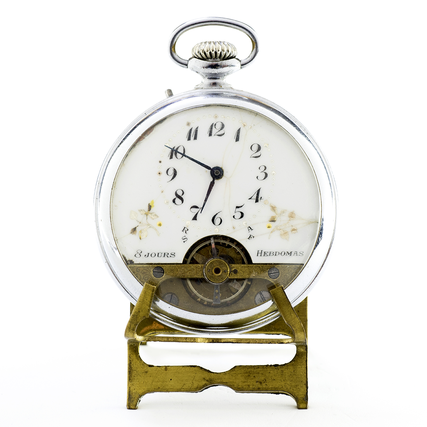 Hebdomas (Suiza). Reloj de Bolsillo lepine, remontoir, "Ocho Días Cuerda". Ca. 1910