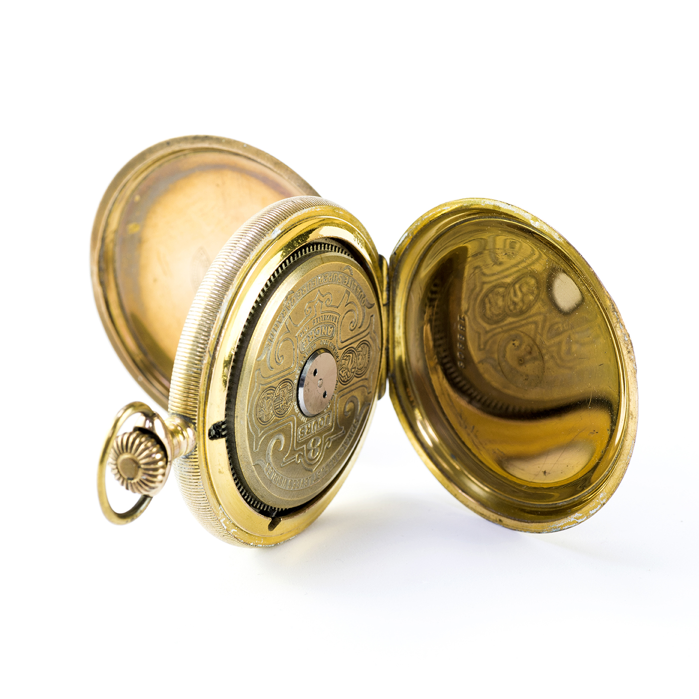 HEBDOMAS (Suiza). Reloj de Bolsillo, saboneta, remontoir, "Ocho Días Cuerda". Ca. 1910 HEBDOMAS (Suiza). Reloj de Bolsillo, saboneta, remontoir, "Ocho Días Cuerda". Ca. 1910