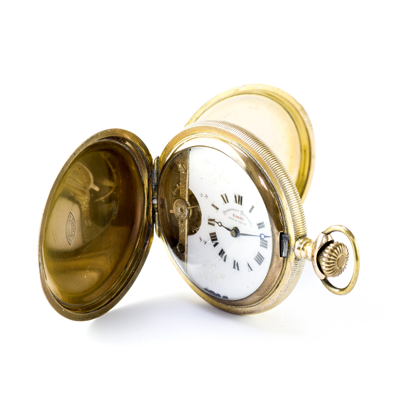 HEBDOMAS (Suiza). Reloj de Bolsillo, saboneta, remontoir, "Ocho Días Cuerda". Ca. 1910 HEBDOMAS (Suiza). Reloj de Bolsillo, saboneta, remontoir, "Ocho Días Cuerda". Ca. 1910