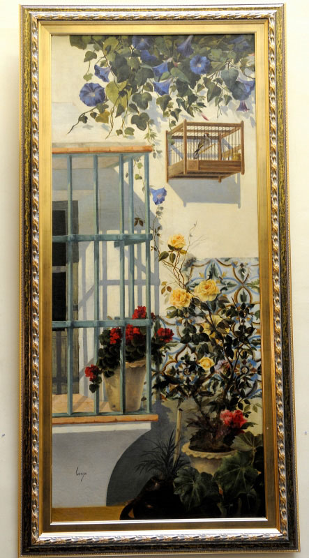 HORACIO LENGO. Óleo sobre lienzo. ""Pareja de escaletas" HORACIO LENGO. Óleo sobre lienzo. ""Pareja de escaletas"