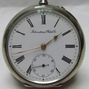 (IWC) International Watch Company. Reloj de Bolsillo, lepine y remontoir. Suiza, Año 1900.