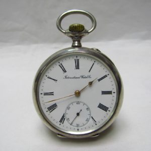 (IWC) International Watch Company. Reloj de Bolsillo, lepine y remontoir. Suiza, Año 1900.