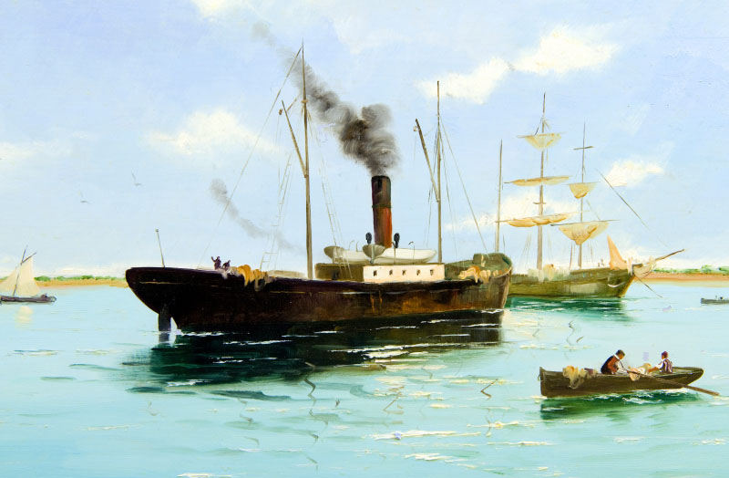 J. ABADÍAS. Óleo sobre tabla de caoba. ""Marina" J. ABADÍAS. Óleo sobre tabla de caoba. ""Marina"