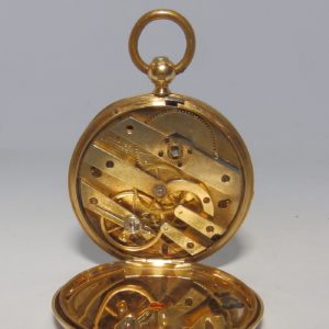 J.F. JACOT (Suiza). Reloj de Bolsillo, lepine. Ca. 1890.