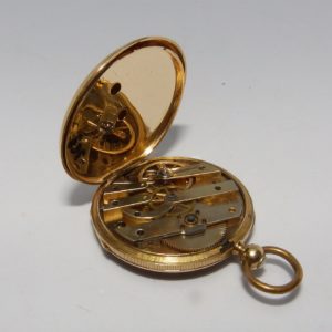 J.F. JACOT (Suiza). Reloj de Bolsillo, lepine. Ca. 1890.