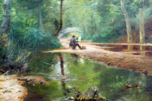 J.F. WILDER. Óleo sobre lienzo. ""Escena campestre"