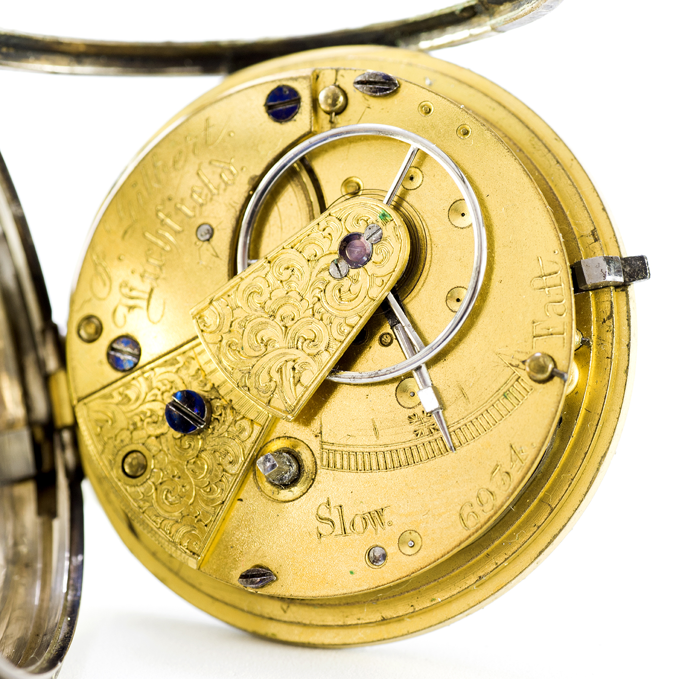 J. GILBERT. Reloj de bolsillo inglés, lepine, Half Fusee (Semicatalino). Londres, 1861. J. GILBERT. Reloj de bolsillo inglés, lepine, Half Fusee (Semicatalino). Londres, 1861.