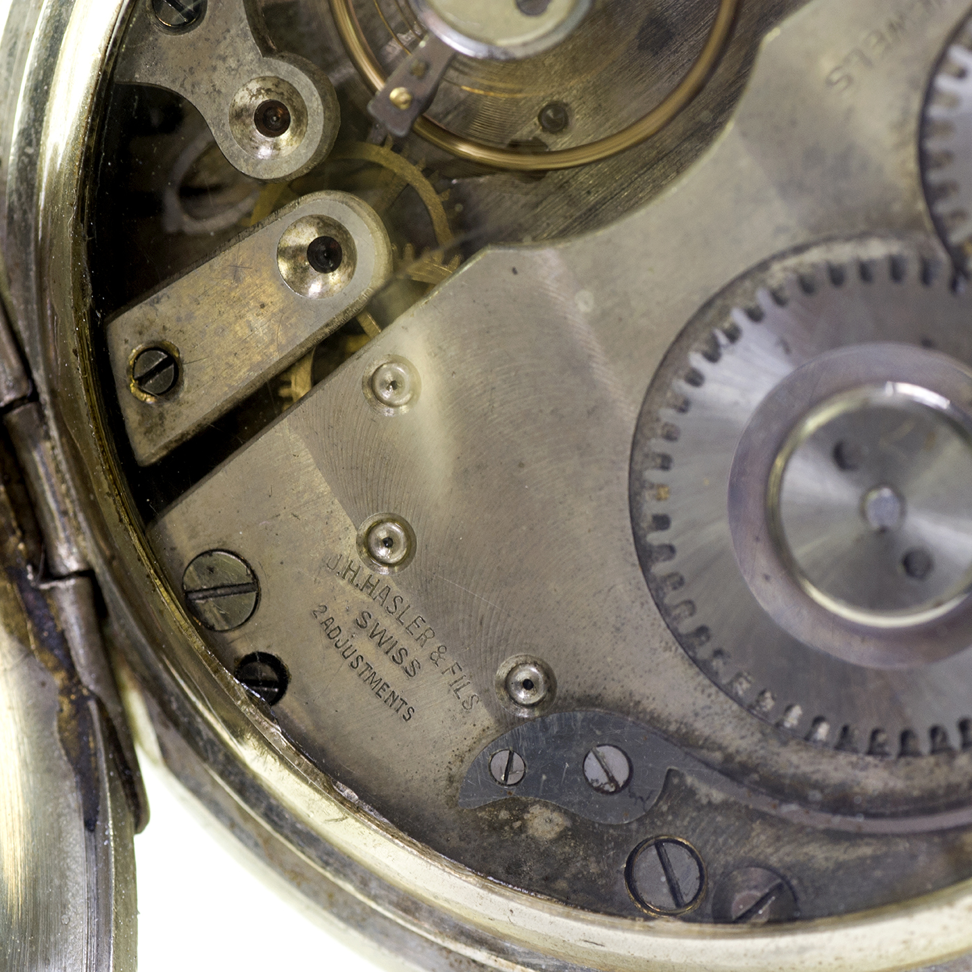J.H. HASLER & FILS. Reloj de Bolsillo, lepine y remontoir. Triple calendario y fase lunar. Suiza, ca. 1890. J.H. HASLER & FILS. Reloj de Bolsillo, lepine y remontoir. Triple calendario y fase lunar. Suiza, ca. 1890.