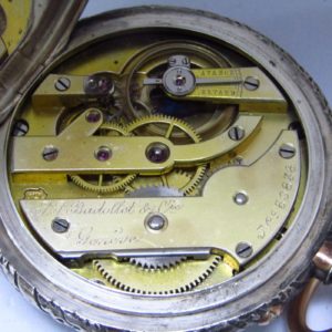 J.J. Badollet & Cie Geneve. reloj de bolsillo, lepine y remontoir. año 1887.