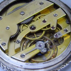 J.J. Badollet & Cie Geneve. reloj de bolsillo, lepine y remontoir. año 1887.