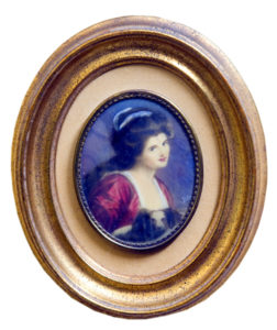 J. K. STIELER. Miniatura sobre disco oval de marfil.