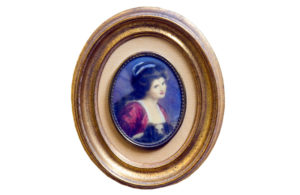 J. K. STIELER. Miniatura sobre disco oval de marfil.