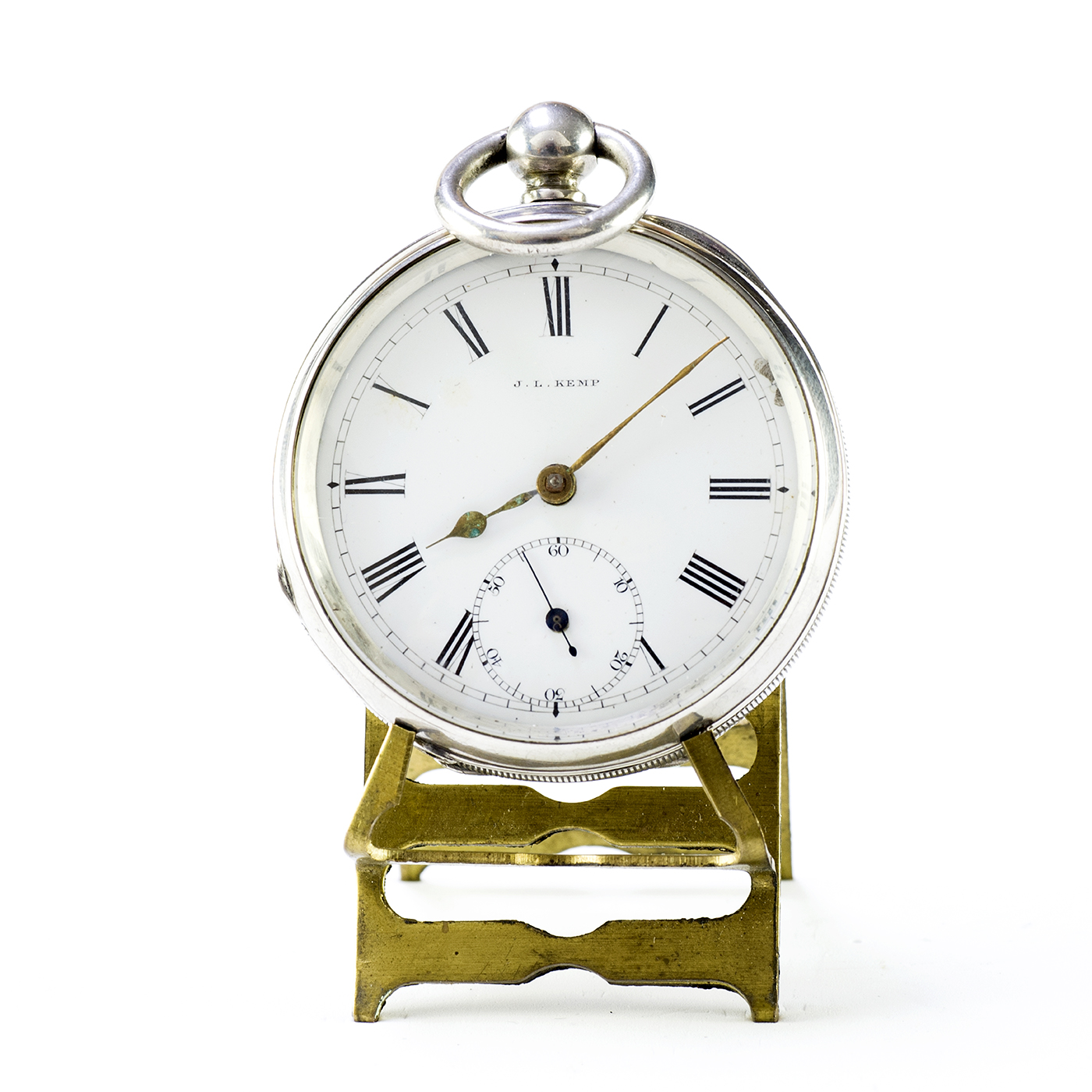 J.L. KEMP - WALTHAM. Reloj de bolsillo, lepine. Reino Unido, ca. 1885.