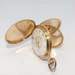 J. Roth & Cíe. (Solothurn, Suiza). Reloj de Bolsillo para caballero, saboneta y remontoir. Ca. 1890.
