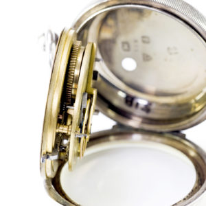J. STONE (Leeds). Reloj Inglés de Bolsillo, Lepine, Half Fusee (Semicatalino). Chester, 1909.