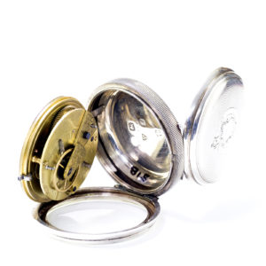 J. STONE (Leeds). Reloj Inglés de Bolsillo, Lepine, Half Fusee (Semicatalino). Chester, 1909.