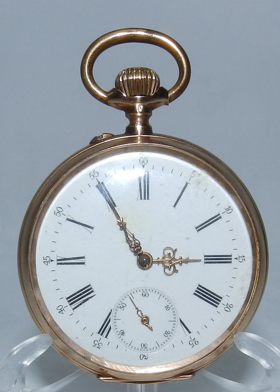 J.V.C. (Suiza). Reloj de Bolsillo para caballero, lepine y remontoir. Ca. 1890